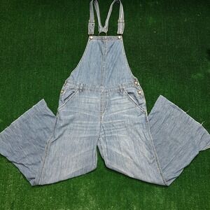 Free People We The Free Carly Flare Denim Overalls - Style 61855-16515125 - Size